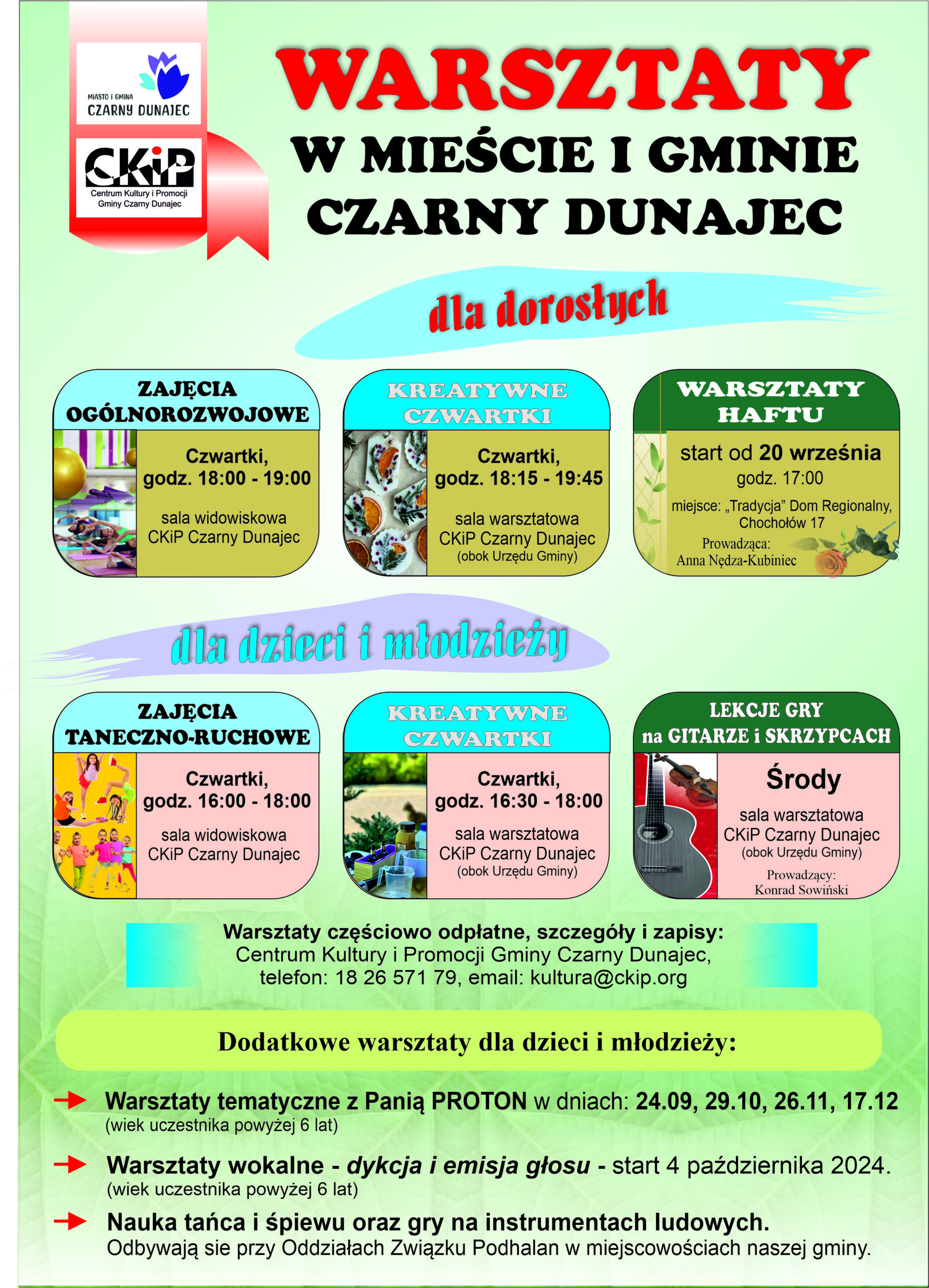 Warsztaty w Mieście i Gminie Czarny Dunajec