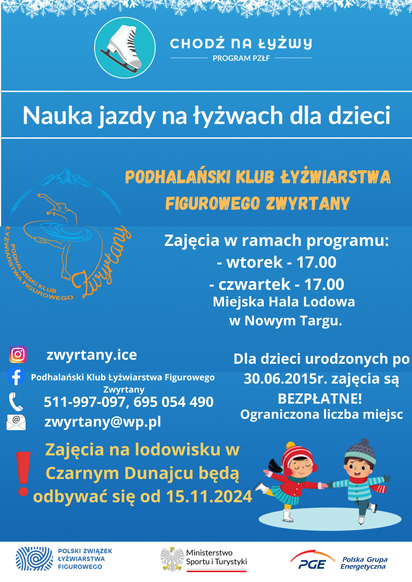 Zajęcia – nauka jazdy na łyżwach