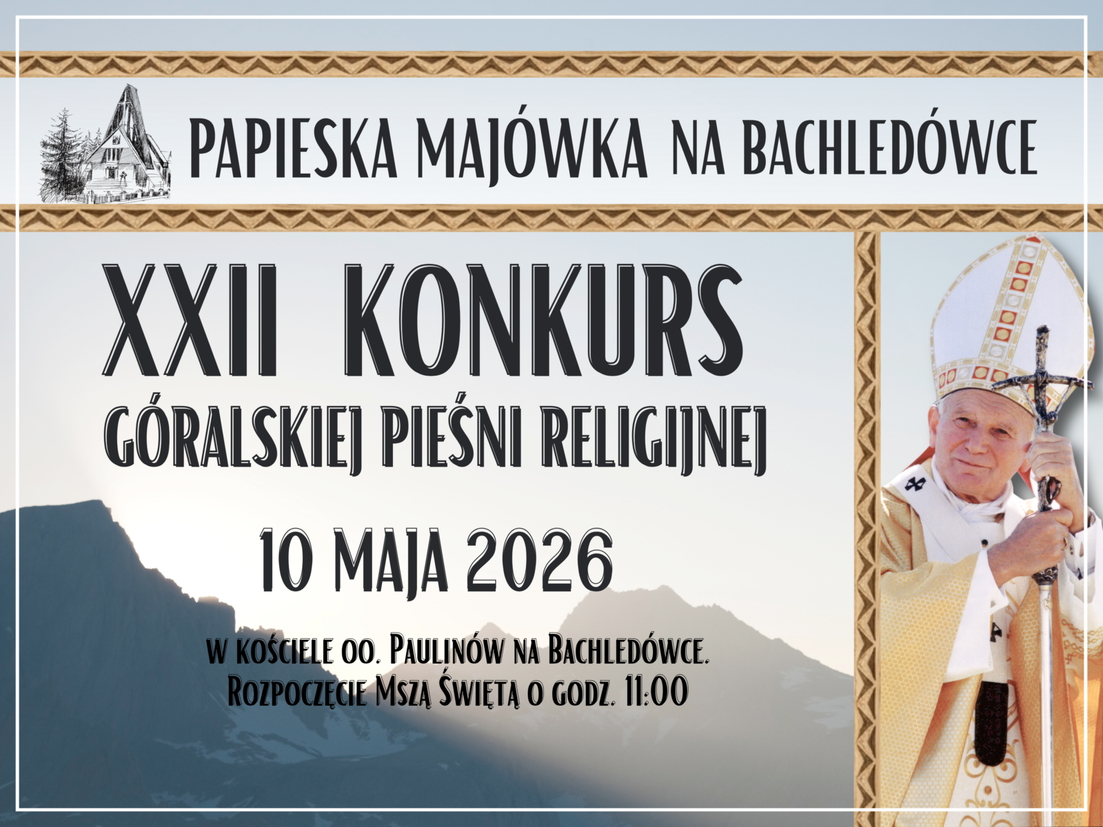 Papieska Majówka na Bachledówce – karty zgłoszeniowe