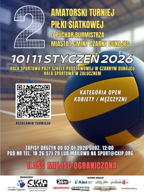 Trwają zapisy na II Amatorski Turniej Piłki Siatkowej o Puchar Burmistrza Miasta i Gminy Czarny Dunajec! 🏆

Zapraszamy do udziału wszystkie zespoły męskie/mieszane oraz damskie.

To świetna okazja, by sprawdzić swoje umiejętności, sportowo spędzić czas i powalczyć o cenne nagrody! 💪🔥

📌 Regulamin turnieju znajdziecie w linku w komentarzu.

📨 Zachęcamy do zgłoszeń — liczba miejsc ograniczona!

Do zobaczenia na boisku! 😄🏐✨

#turniejamatorski #piłkasiatkowa #czarnydunajec #załuczne #wspieramysportowców