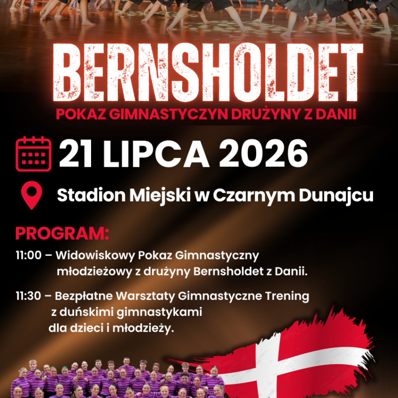 Centrum Kultury i Promocji w Czarnym Dunajcu wraz z Bernsholdet zapraszają na wyjątkowy pokaz gimnastyczny i bezpłatne warsztaty